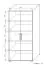 Draaideurkast / kleerkast Curug 13, kleur: eiken / licht beuken - afmetingen: 188 x 90 x 34 cm (H x B x D)