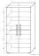 Kast/ Highboard  Garut 22, kleur: Sonoma eiken - Afmetingen: 194 x 100 x 40 cm (H x B x D)