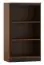Open kast Mojokerto 10, kleur: Walnoot / Zwart - Afmetingen: 121 x 70 x 39 cm (H x B x D)