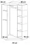 Draaideurkast/hoekkast "Kontich" 08, kleur: Sonoma eiken - Afmetingen: 212 x 85 x 85 cm (H x B x D)