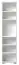 Kast Garim 46, kleur: wit hoogglans - Afmetingen: 194 x 46 x 35 cm (H x B x D)