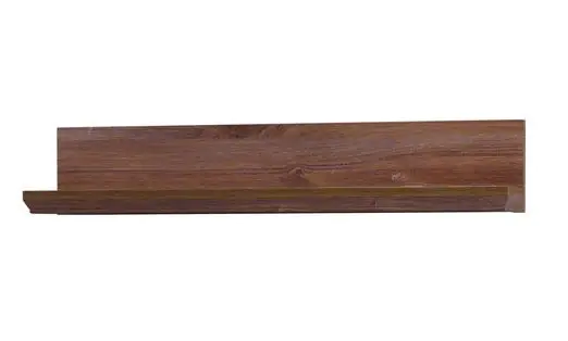 Hangplank / Wandplank Pikine 14 , Kleur: Donkerbruin Eiken - 16 x 86 x 18 cm (H x B x D)