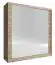Warbreck 54 schuifdeurkast met twee spiegeldeuren, kleur: sonoma eiken - afmetingen: 200 x 180 x 62 cm (H x B x D), met voldoende opbergruimte