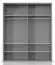 Drehtürenschrank / Kleiderschrank mit LED-Rahmen Siumu 23, Farbe: Weiß / Weiß Hochglanz - 226 x 187 x 60 cm (H x B x T)