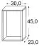 wandrek / hangrek Catamarca 17, kleur: Sonoma eiken - 45 x 30 x 23 cm (h x b x d)