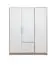 Draaideurkast / kleerkast Hannut 07, kleur: wit / eiken - Afmetingen: 190 x 150 x 56 cm (H x B x D)