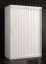 Eenvoudige kledingkast Balmenhorn 53, kleur: mat wit - afmetingen: 200 x 120 x 62 cm (H x B x D), met vijf vakken en twee kledingstangen