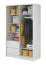 Schwebetürenschrank mit zwei Schubladen und einer Kleiderstange Kirkdale 08, Farbe: Weiß - Abmessungen: 214 x 154 x 62 cm (H x B x T)