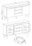 sideboard kast / ladekast Cathcart 07, kleur: eiken riviera / wit - afmetingen: 83 x 160 x 40 cm (h x b x d), met vier vakken