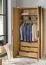 dressoir / ladekast Teresina 09, kleur: natuur / transparant, eiken deel massief - 57 x 96 x 44 (H x B x D)