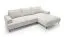 Hoekbank Barlby 01 incl. ottomane rechts, met corduroy bekleding, golfvering, kleur: beige, 3 grote kussens, maten: 83 x 275 x 173 cm, zitgroep