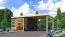 Berging / tuinhuis SET ACTION met lessenaarsdak incl. aanbouw dak, kleur: antraciet, oppervlakte: 7.84 m²