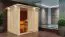 Sauna "Aleksi" SET met rand en kachel 9 kW - 210 x 210 x 202 cm (B x D x H)