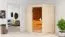 Sauna "Loran" met gebronste deur - kleur: onbehandeld - 151 x 151 x 198 cm (B x D x H)
