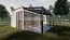 Terrasoverkapping L 04, dak: 16 mm doorzichtig polycarbonaat, grondoppervlakte: 21,32 m² - afmetingen: 350 x 609 cm (B x L)