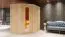 Sauna "Mika" SET met energiebesparende deur - kleur: natuur, kachel 9 kW - 151 x 196 x 198 cm (B x D x H)