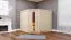 Sauna "Samu" SET mit Energiespartür - Farbe: Natur, Ofen BIO 9 kW - 231 x 196 x 198 cm (B x T x H)