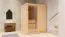 Sauna "Niilo" SET met heldere glazen deur & kachel BIO 9 kW - 151 x 151 x 198 cm (B x D x H)
