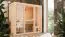 Sauna "Vali 2" SET - Farbe: Natur, Ofen BIO 3,6 kW - 216 x 122 x 198 cm (B x T x H)