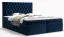 Modern eenpersoonsbed met zachte veloursstof Pirin 65, kleur: blauw - ligoppervlak: 140 x 200 cm (b x l)