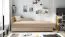 Modern bed / logeerbed incl. kussen Lobatos 23, kleur: beige, ligoppervlak: 90 x 195 cm, hoofdeinde links, opbergruimte, slaapbank, Bonell-veren kern