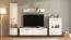 Woonwand / 2 vitrinekasten / kleur: Artisan eiken / ondoorzichtig wit / 1 TV-onderkast / 1 wandplank / afmetingen: 299 x 40 x 192,5 cm