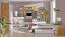 Tienerkamer / jongerenkamer - wandrek / hangplank Alard 12, kleur: eiken / wit - afmetingen: 60 x 110 x 20 cm (h x b x d)