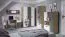 Jongerenkamer - ladekast / dressoir Sallingsund 05, kleur: eiken / wit / antraciet - afmetingen: 139 x 92 x 40 cm (H x B x D), met 2 deuren, 1 lade en 9 vakken
