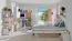 Jugendzimmer - Highboard Dennis 05, Farbe: Esche / Weiß - Abmessungen: 144 x 80 x 40 cm (H x B x T)