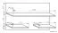 wandrek / hangplank Kerowagi 08, kleur: Sonoma eiken - afmetingen: 76 x 125 x 23 cm (H x B x D)