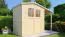 Tuinhuis / berging Karben 02 met aangebouwd dak, onbehandeld - tuinhuis 18 mm, bruikbare oppervlakte: 5,08 m², zadel dak