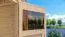 Berging / schuur Menden 04, onbehandeld - 18 mm prefab / elementen tuinhuis, grondoppervlakte: 6,18 m², lessenaarsdak, massief houten dubbele deur