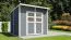 Tuinhuis Freiberg 03 incl. vloer, lichtgrijs gelakt - 19 mm tuinhuis, bruikbare oppervlakte: 5,83 m², lessenaarsdak