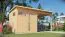 Tuinhuis Kiel 02 met aanbouwdak incl. vloer, onbehandeld - 19 mm prefab / elementen tuinhuis, bruikbare oppervlakte: 5,10 m², platdak