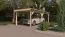 Enkele carport TA 12 / sparren- en dennenhout / grondoppervlakte 17,85 m² / plat dak / afmetingen grondoppervlakte 300 x 595 cm / weerbestendig