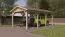 Enkele carport TA 13 / sparren- en dennenhout / grondoppervlakte 19,61 m² / zadeldak / afmetingen grondoppervlakte 328 x 598 cm / weerbestendig