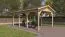 Enkele carport TA 13 / sparren- en dennenhout / grondoppervlakte 19,61 m² / zadeldak / afmetingen grondoppervlakte 328 x 598 cm / weerbestendig
