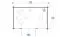 Chalet / tuinhuis G209 lichtgrijs incl. vloer - 34 mm blokhut profielplanken, grondoppervlakte: 13,80 m², monopitch dak
