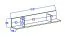 Kinderkamer - hangplank / wandrek Fabian 13, kleur: eiken lichtbruin / wit - 20 x 120 x 20 cm (h x b x d)