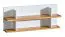 wandrek / hangplank Panduros 11, kleur: wit grenen / eiken bruin - Afmetingen: 50 x 122 x 26 cm (h x b x d)