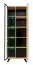Nordkapp 02 wandmeubel, kleur: Hickory Jackson / Zwart - Afmetingen: 192 x 320 x 45 cm (H x B x D), met twee LED-lampen