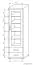 Vitrine / kast Kerowagi 05, kleur: Sonoma eiken - afmetingen: 200 x 60 x 41 cm (H x B x D)