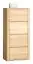 Ladekast / sideboard kast Jussara 14, kleur: lichtbruin, gedeeltelijk massief eiken - 150 x 69 x 42 cm (h x b x d)