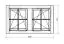 Extra raam voor Sunbeam & Sonora tuinhuizen, Afmetingen: 84 x 143 cm (H x B)