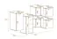 Moderne hangelementen / hangkasten Volleberg 100, kleur: Wotan eik - Afmetingen: 80 x 150 x 25 cm (H x B x D), met zes deuren