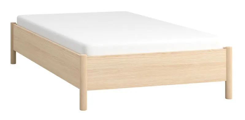 Stevig logeerbed Aegir 36, in Japandi-stijl, kleur: eiken, incl. lattenbodem met band, matrasmaat: 120 x 200 cm, duurzaam