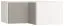 opzetkast voor hoekkledingkast Bellaco 39, kleur: wit / grijs - Afmetingen: 45 x 102 x 104 cm (H x B x D)