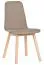 Stuhl Minnea 39, Farbe: Buche / Beige - Abmessungen: 85 x 45 x 50 cm (H x B x T)