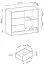 Schmale Kommode mit drei Schubladen Leeds 10, Farbe: Graphit - Abmessungen: 86 x 105 x 45 cm (H x B x T)