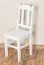 Stoel massief grenen, wit gelakt Junco 248 - 91 x 35 x 44 cm (H x B x D)
